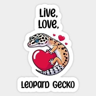 Leopard Geckos Live Love Sticker